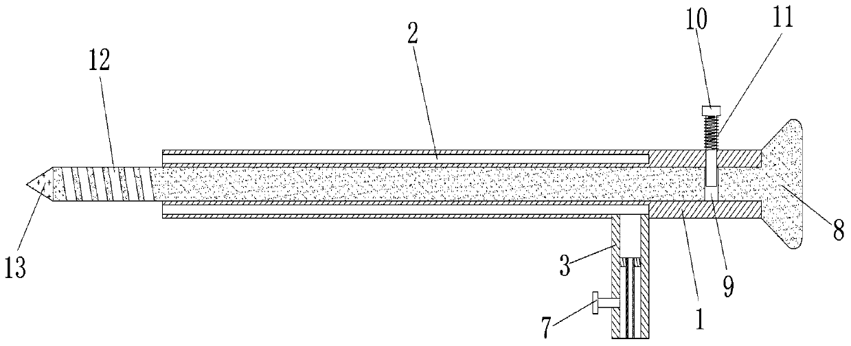 Joint synovial membrane biopsy needle structure and usage method thereof
