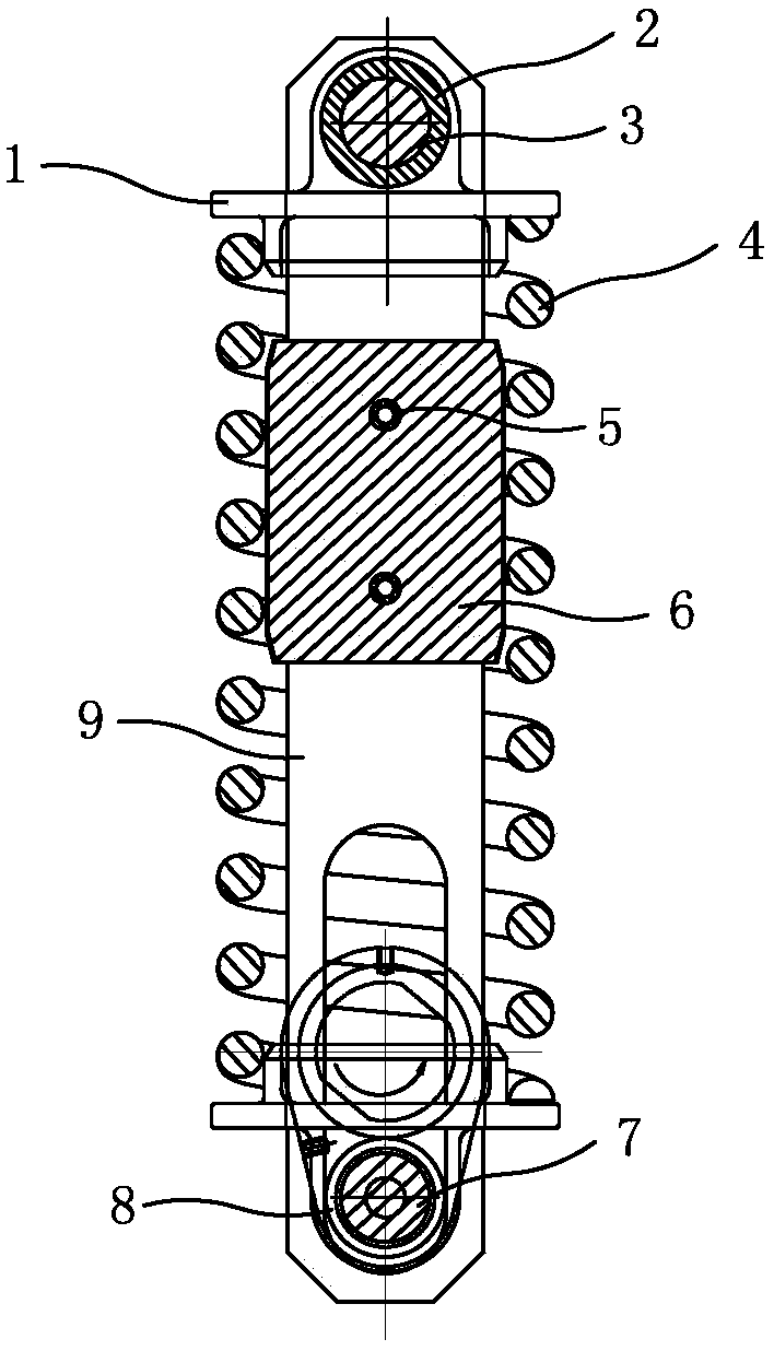 Spring operating mechanism closing spring residual energy absorption device and operating principle thereof