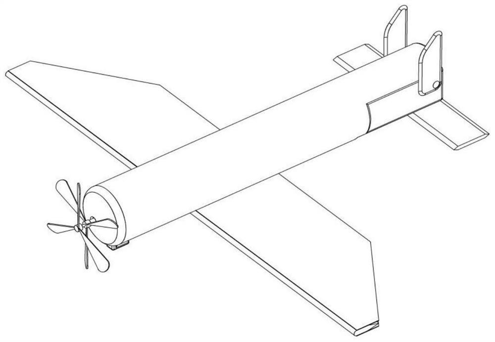 Self-charging tail-sitting type unmanned aerial vehicle adaptive to launch canister