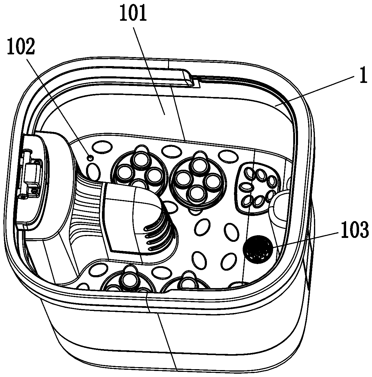 Foot bath with water circulating system