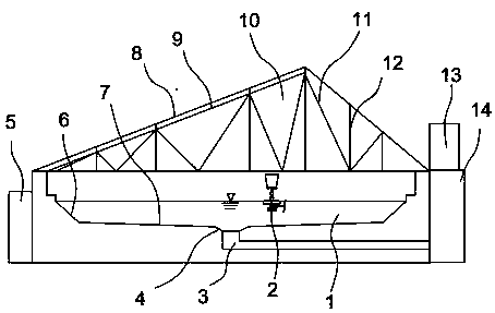 Fishing light complementary greenhouse prawn intensive culture system