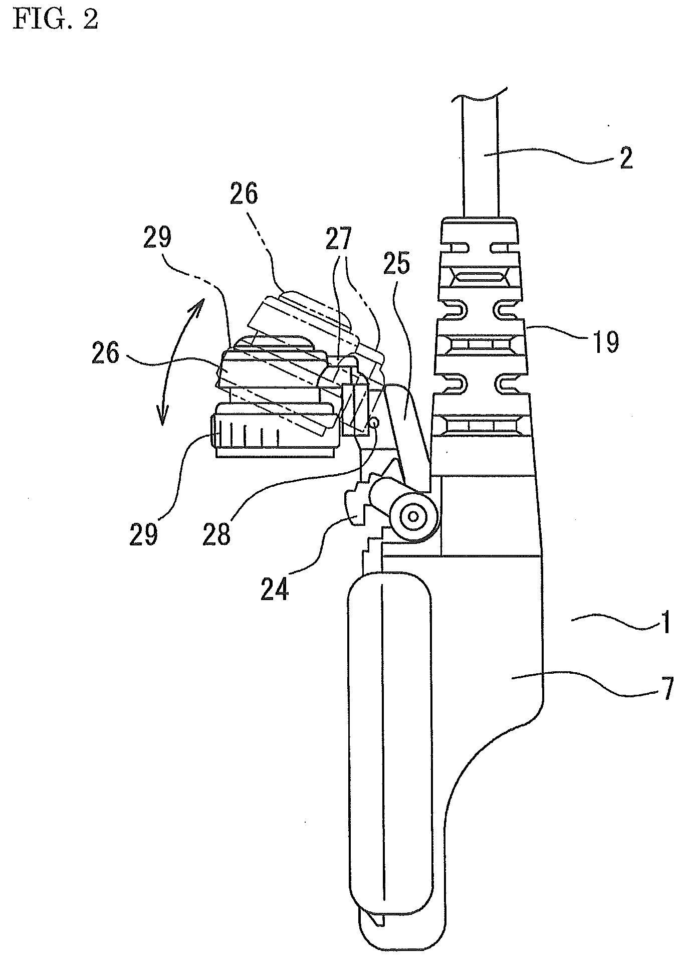 Connector for connecting cable of hand microphone with antenna to portable radio machine body