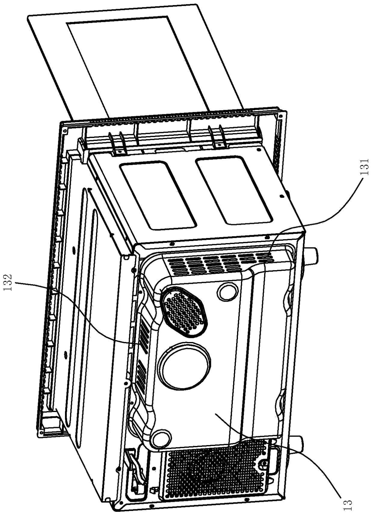 A temperature-measuring microwave oven and its working control method