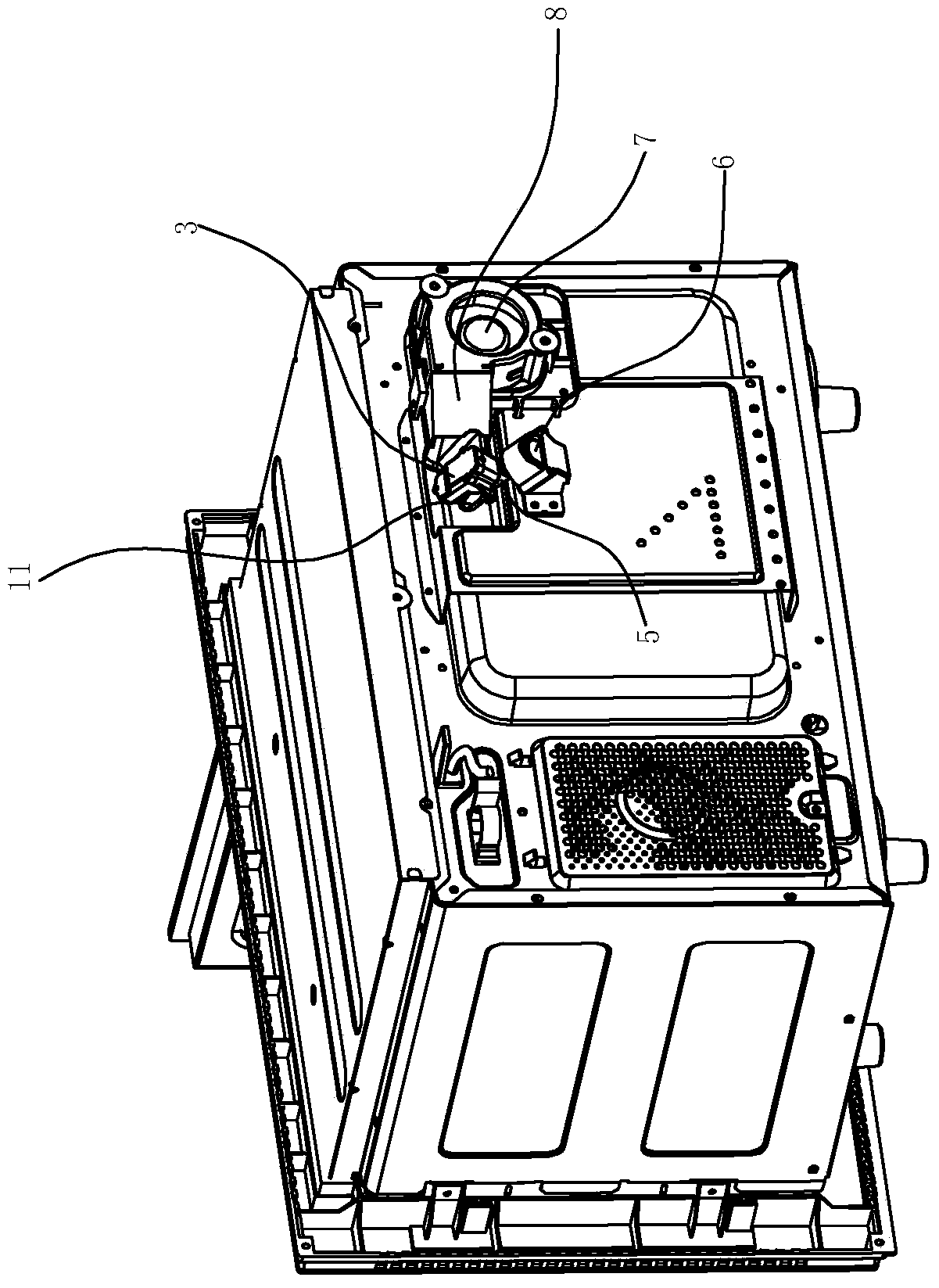 A temperature-measuring microwave oven and its working control method