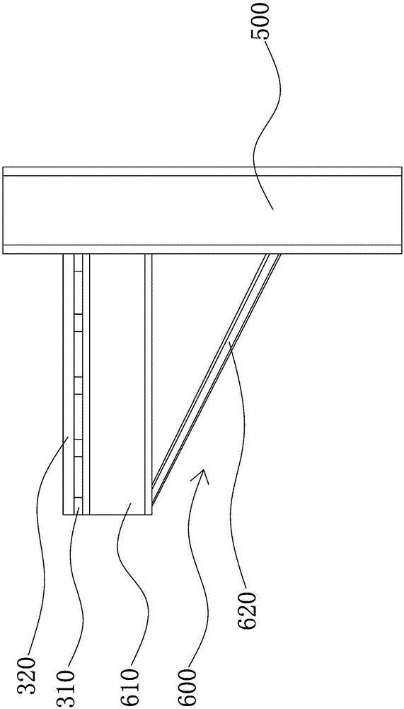Hanging type construction staircase of deep foundation pit and construction method thereof
