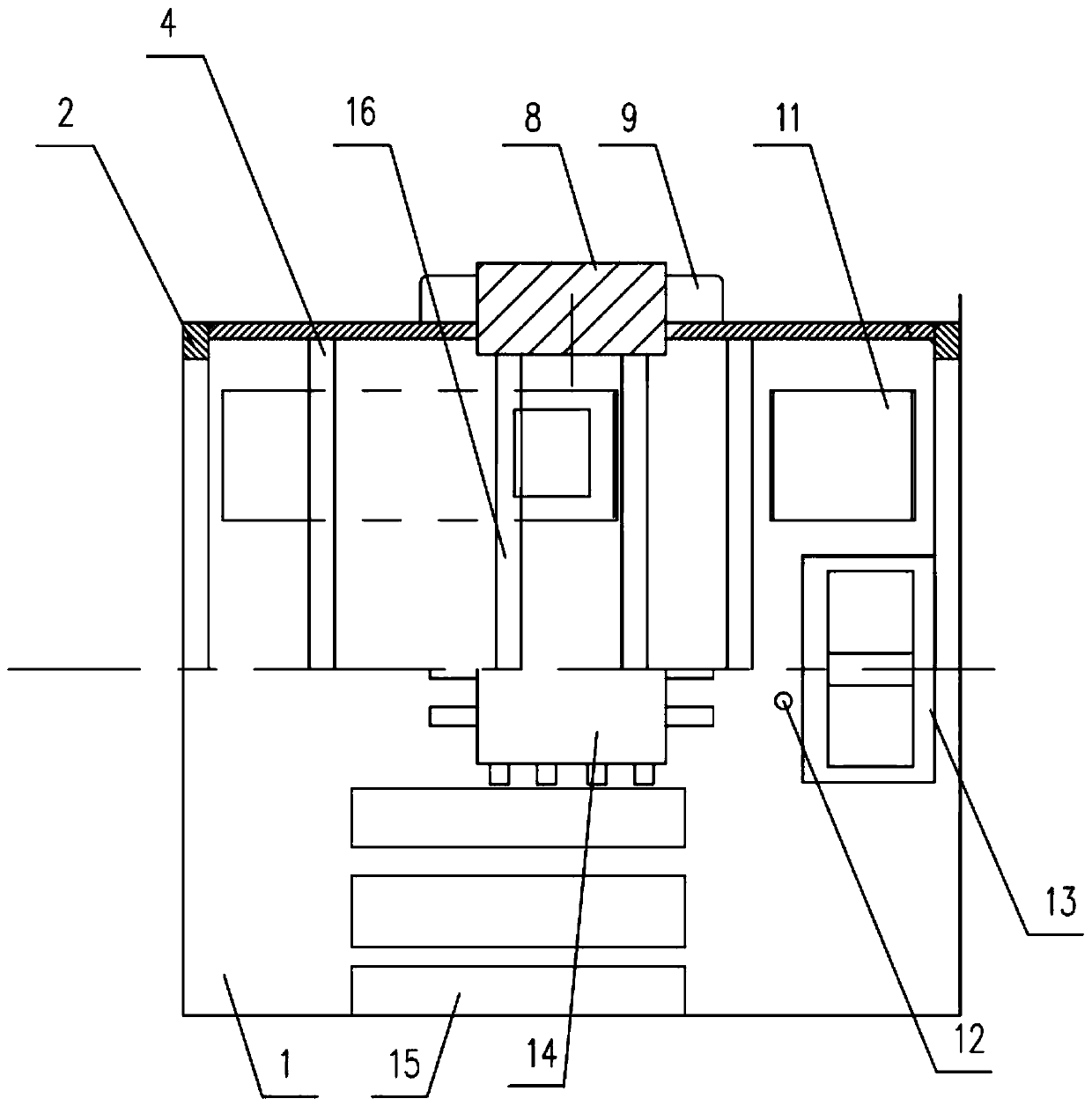 Chassis dynamometer motor base with torque detection and radial cooling functions