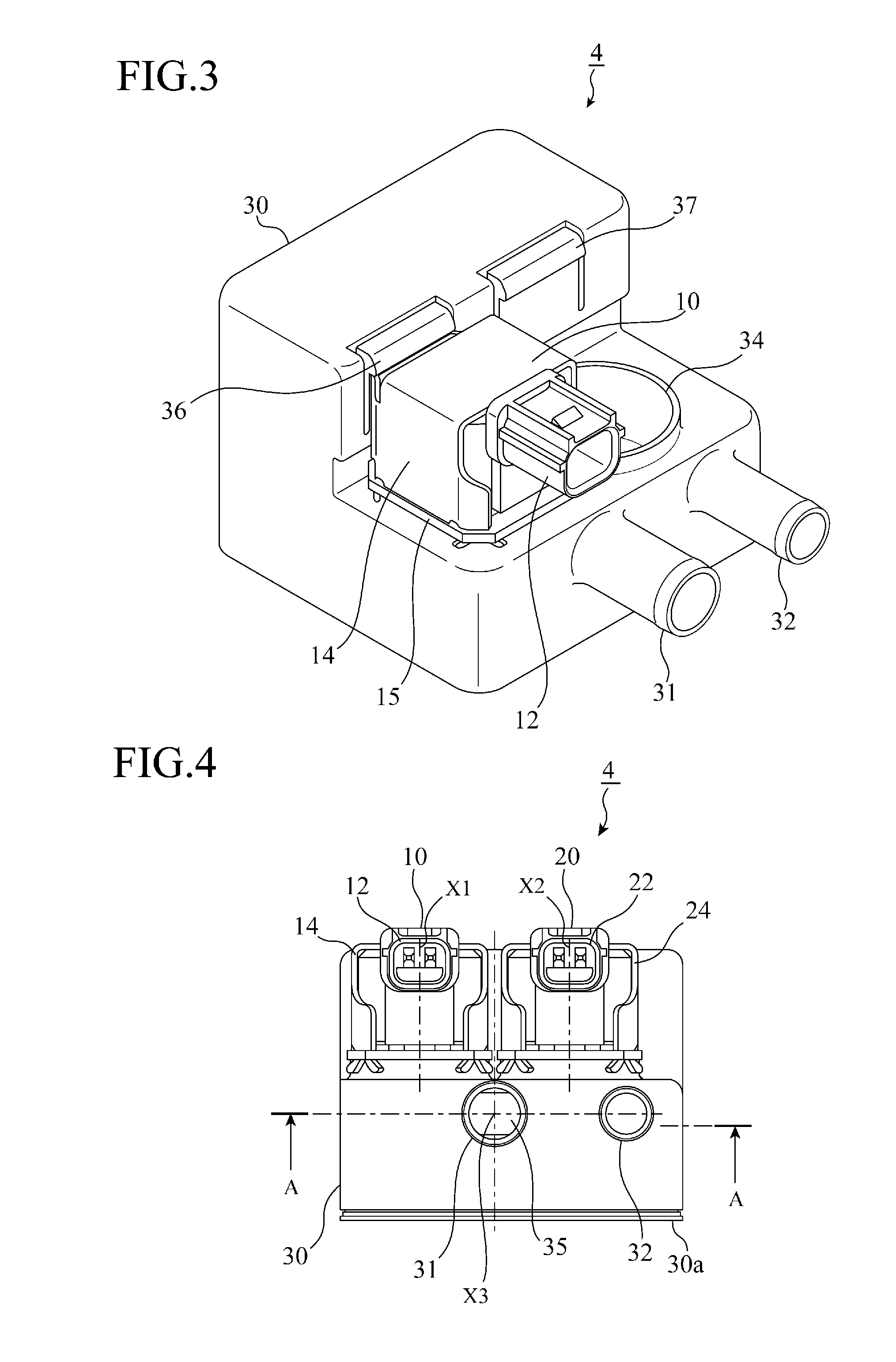 Dual electromagnetic valve and evaporated gas treatment system