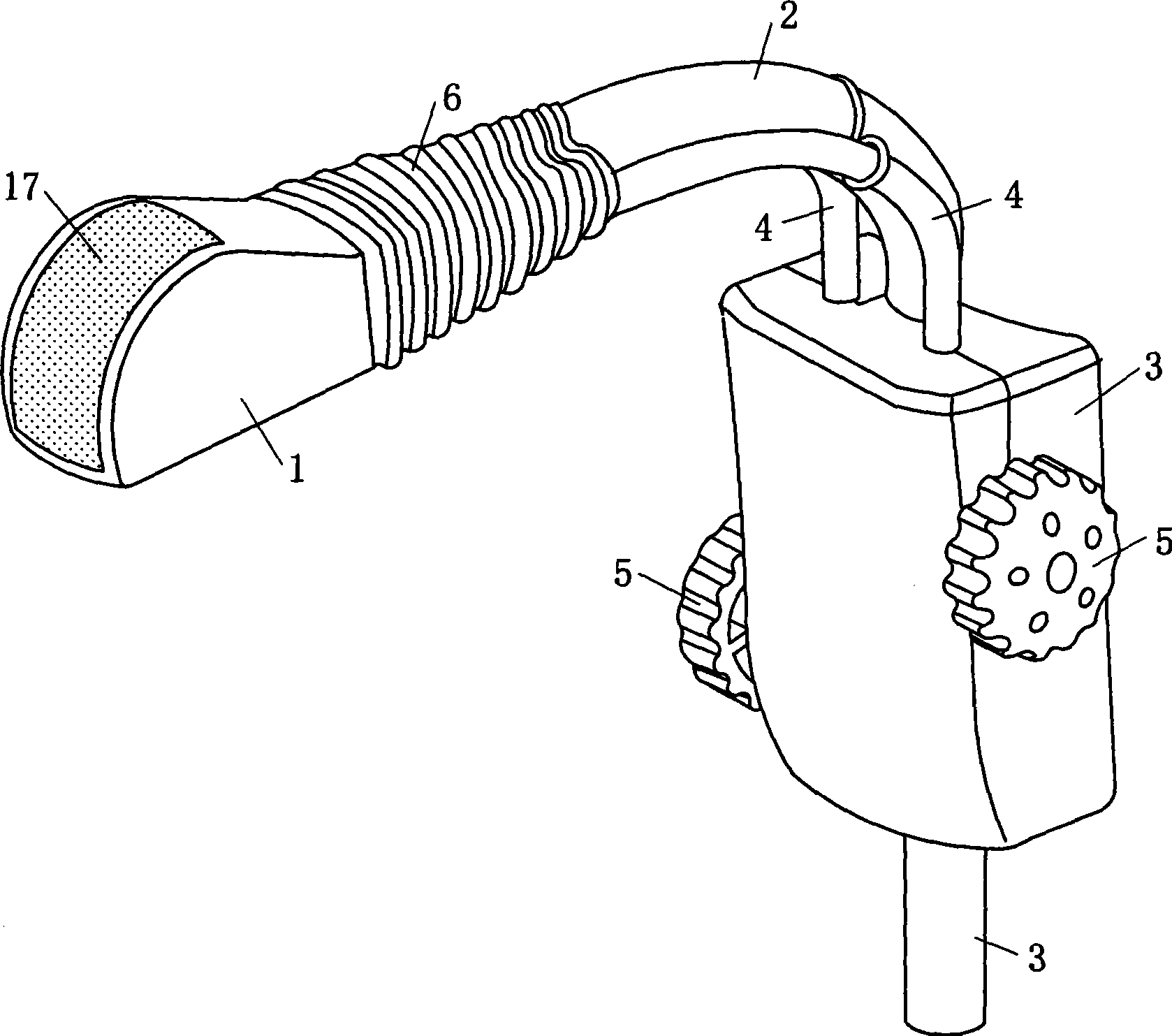 Ultrasonic probe inside vagina with changeable detection direction and device