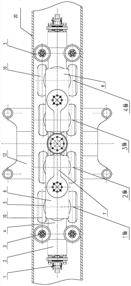 Suspension type monorail vehicle bogie and suspension type monorail train