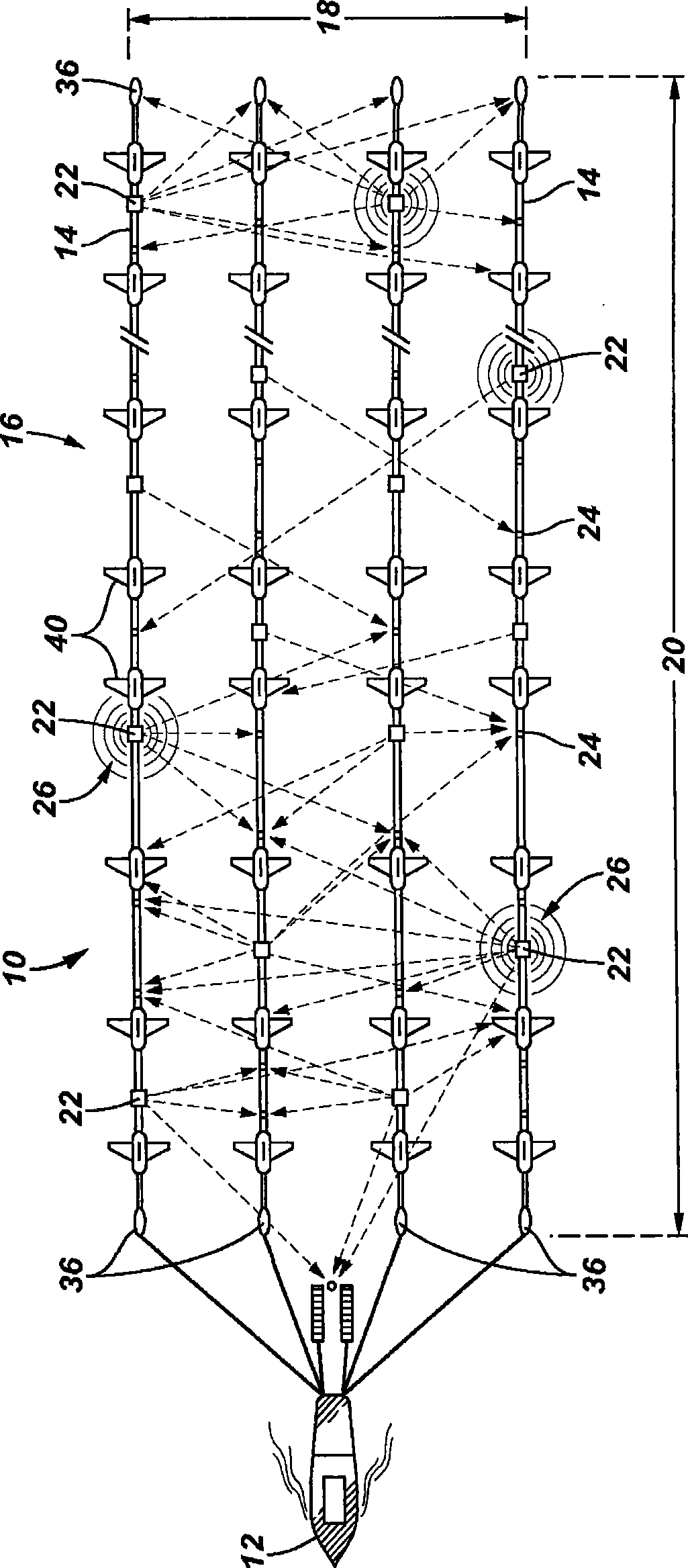 Depth measurement for sound impulse emitter by utilization of seismic spread