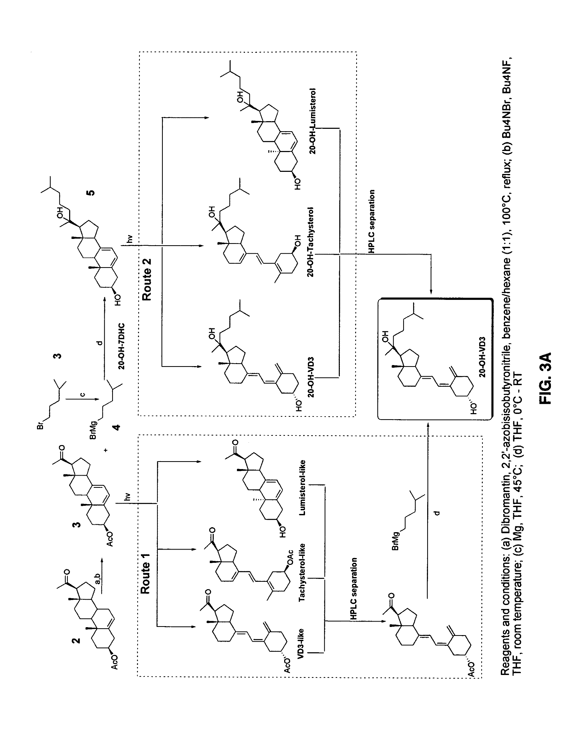 Enzymatic production or chemical synthesis and uses for 5,7-dienes and UVB conversion products thereof