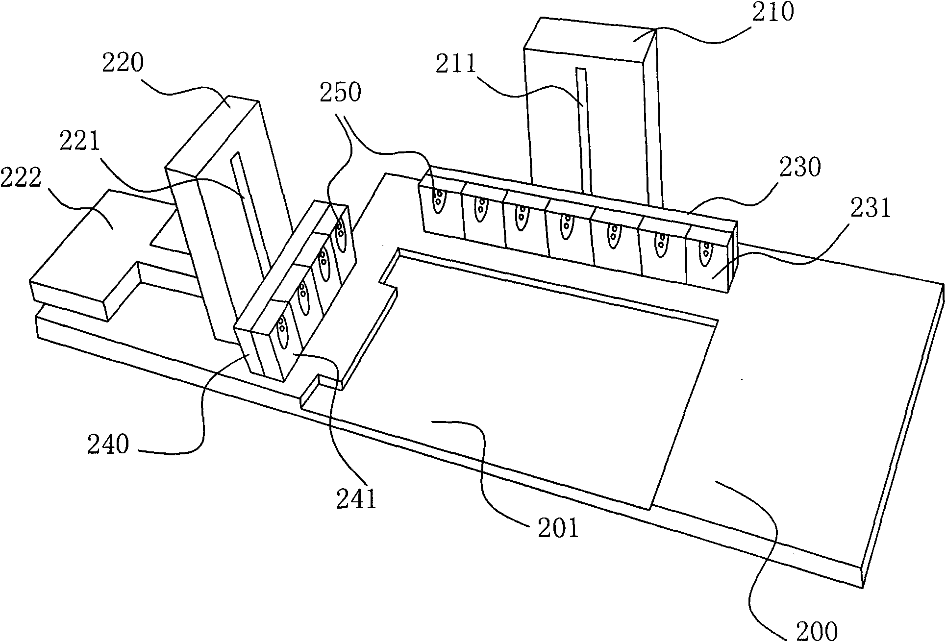 Testing device of touch control liquid crystal panel