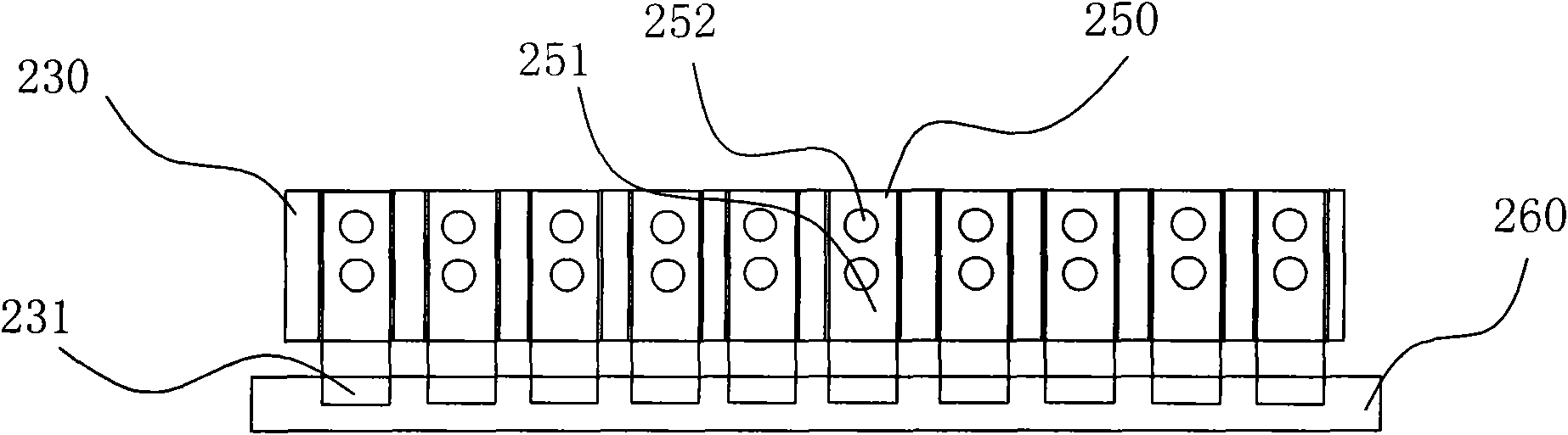 Testing device of touch control liquid crystal panel