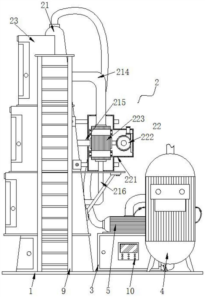 Pelleting and screening system used for producing high polymer material