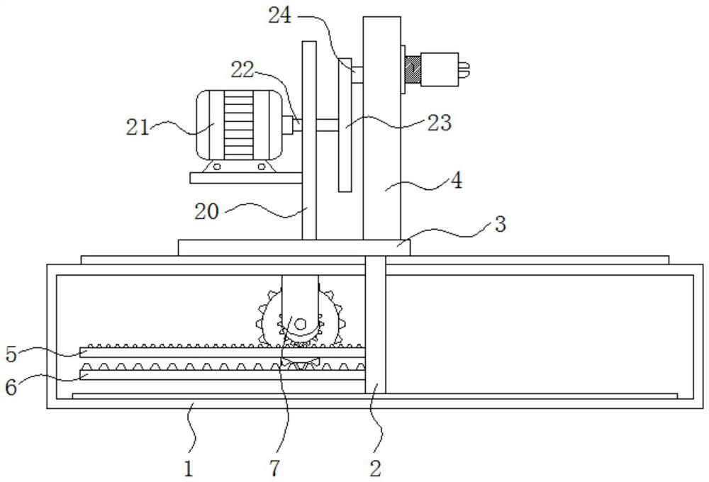 A drilling feed device for adjusting conveying rate and its application method