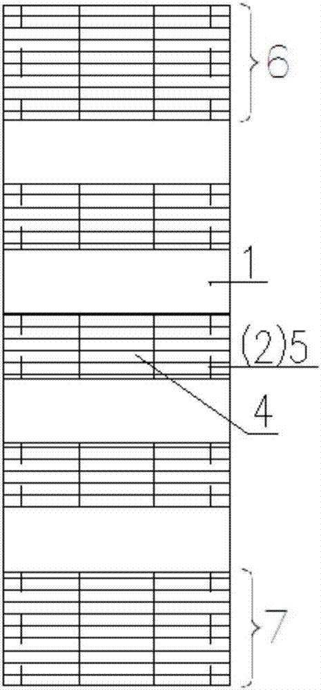 Novel reinforcing method of large-section rectangular reinforced concrete column