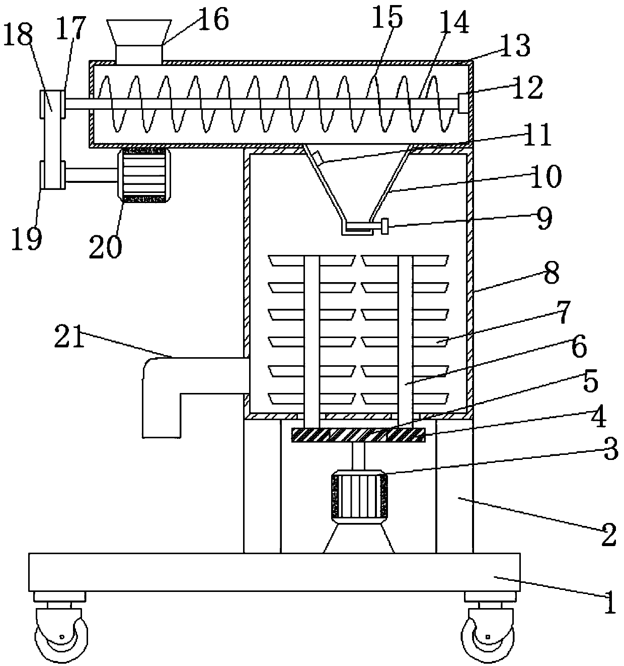 Reaction device having quantitative feeding function for medicine technological development