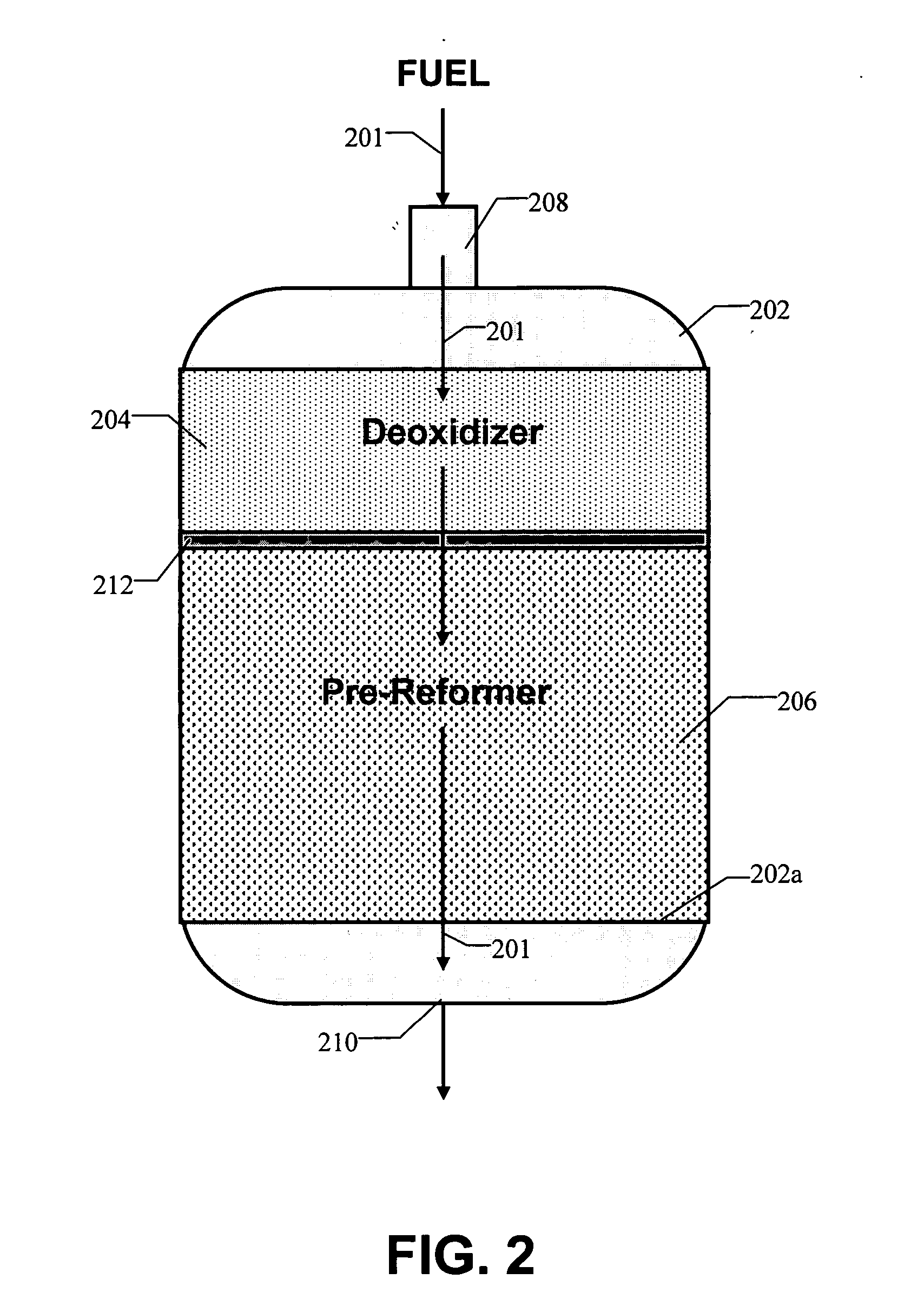 Pre-processing assembly for pre-processing fuel feedstocks for use in a fuel cell system