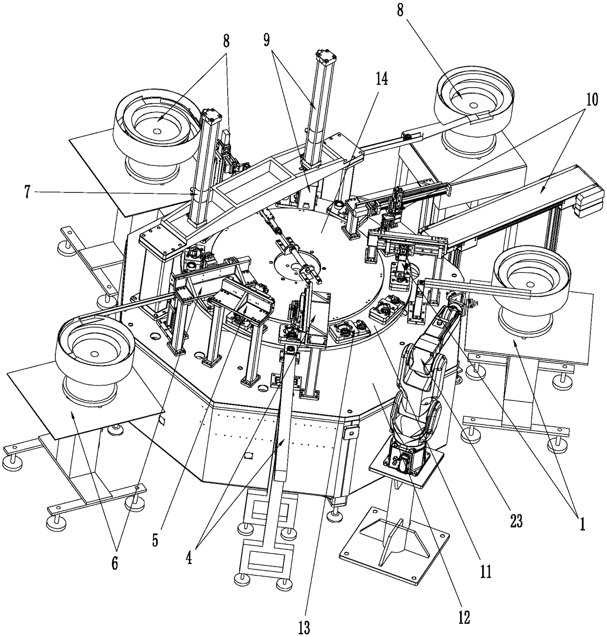 Automatic universal wheel assembling machine
