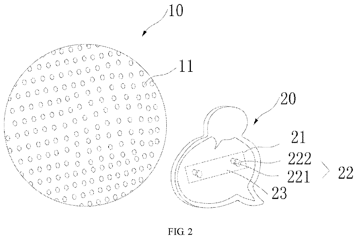 Holey bag with detachable decoration