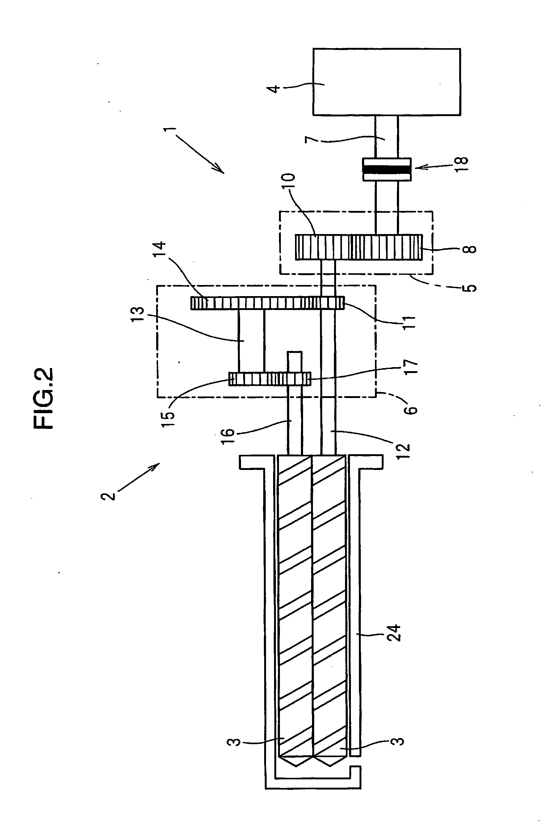 Kneading extruder