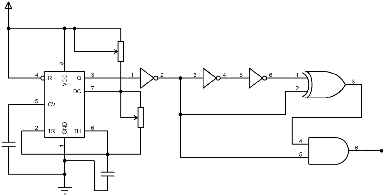 Nanosecond level narrow pulse signal generating circuit capable of implementing continuous frequency modulation