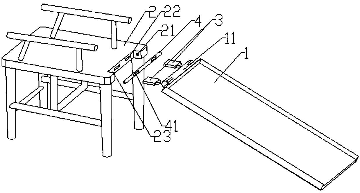 High-back slide chair