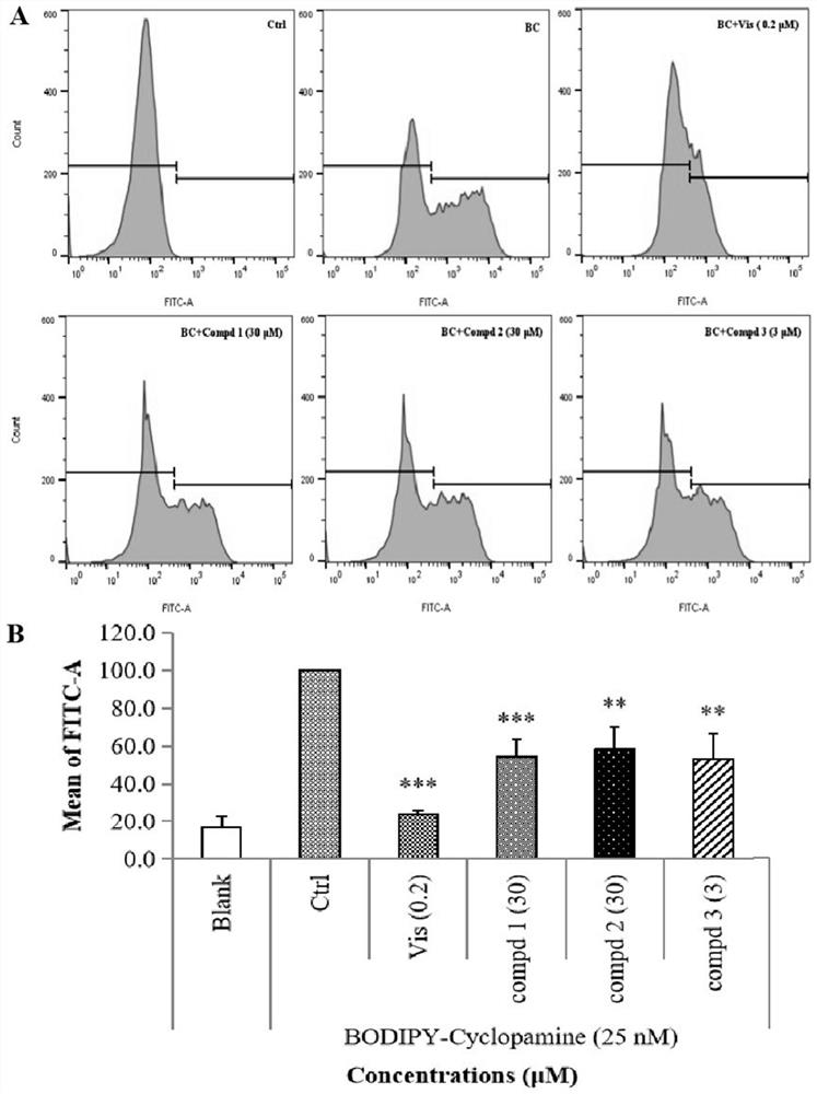 Hedgehog signal channel inhibitors targeting Smo protein, and preparation method and application thereof