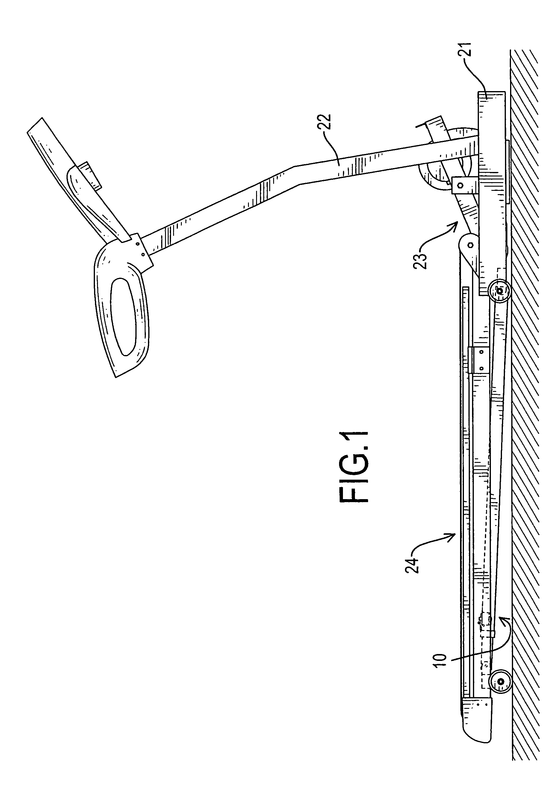 Locking device to lock a collapsible treadmill deck in a folded position