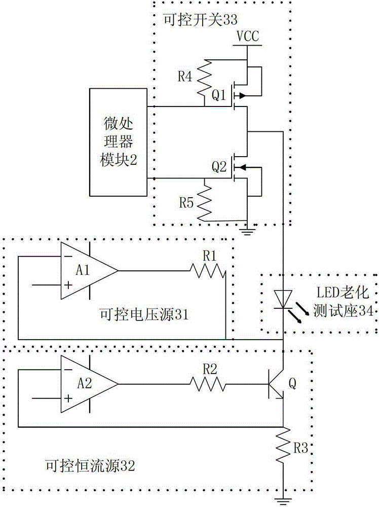 led aging test system and its test method