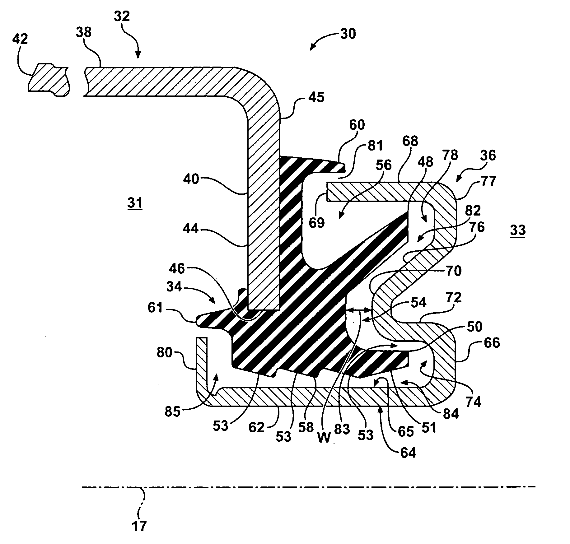 Non-contact labyrinth seal assembly and method of construction thereof