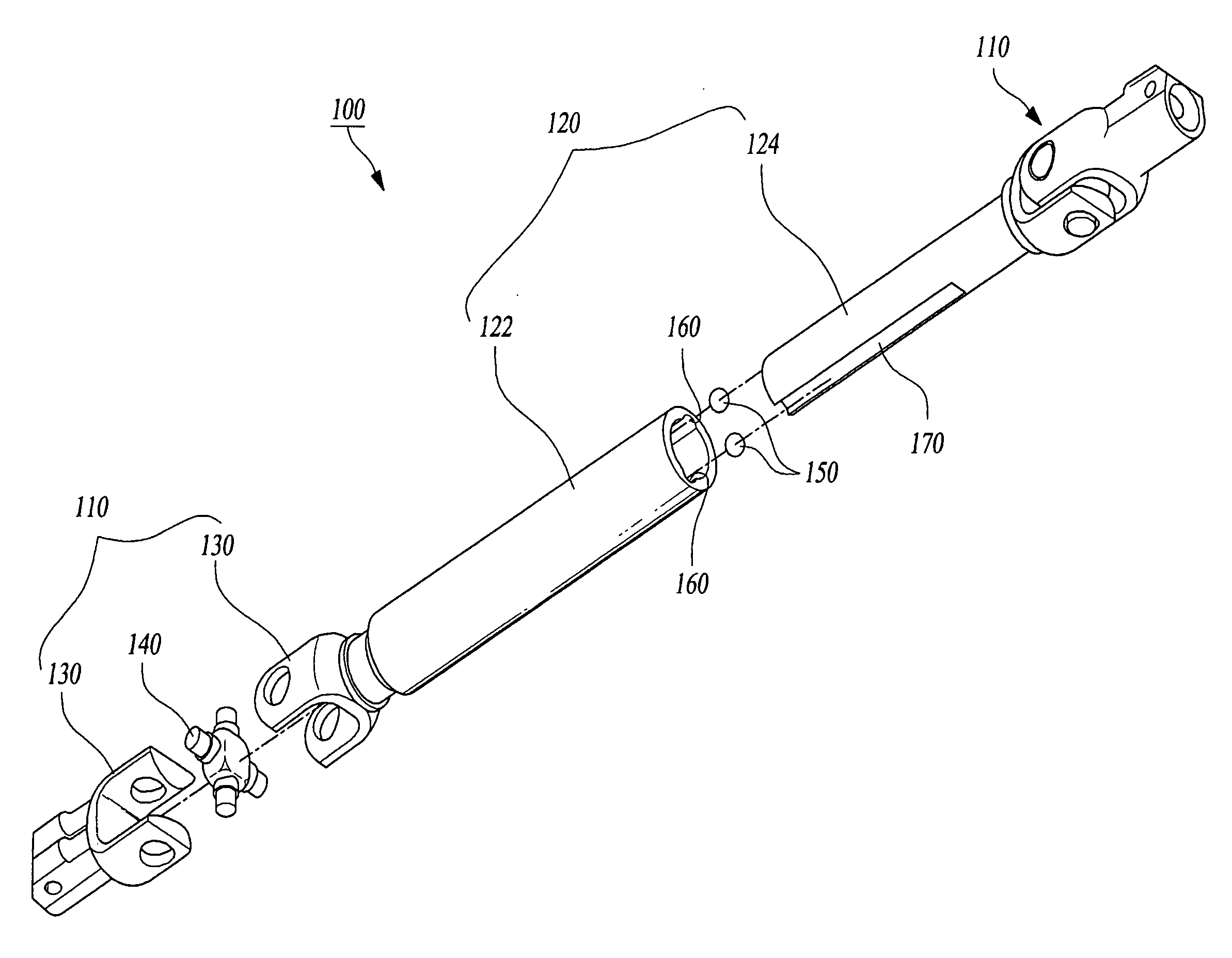 Slip joint of steering apparatus for vehicle