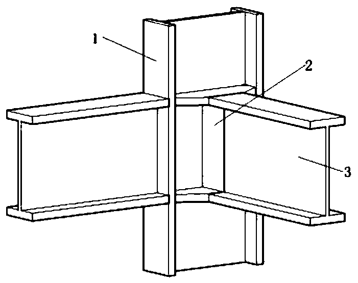 Quick-split type H-shaped steel concrete beam column connection node
