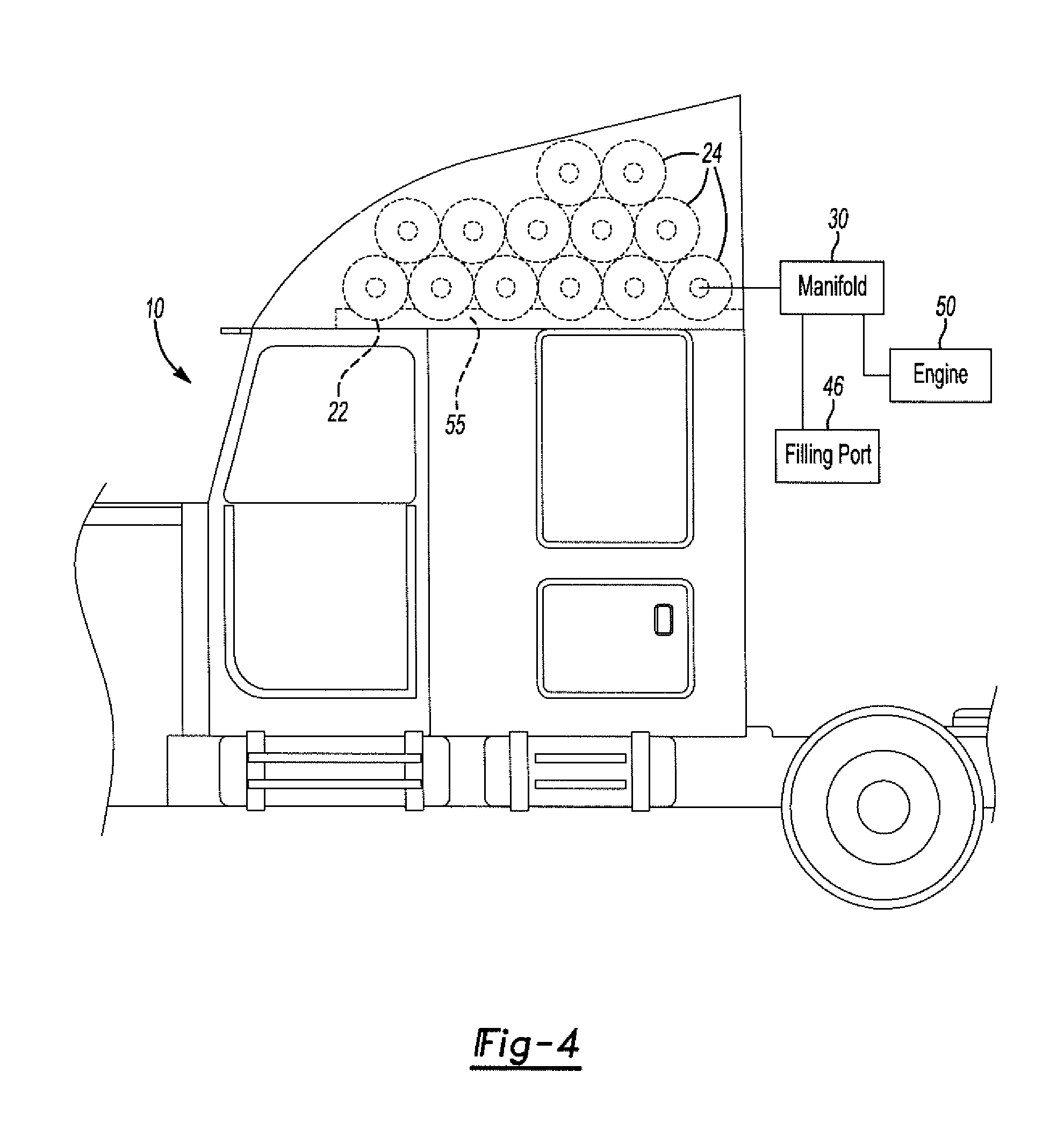 Method and apparatus for mounting cng/ang tanks to heavy trucks