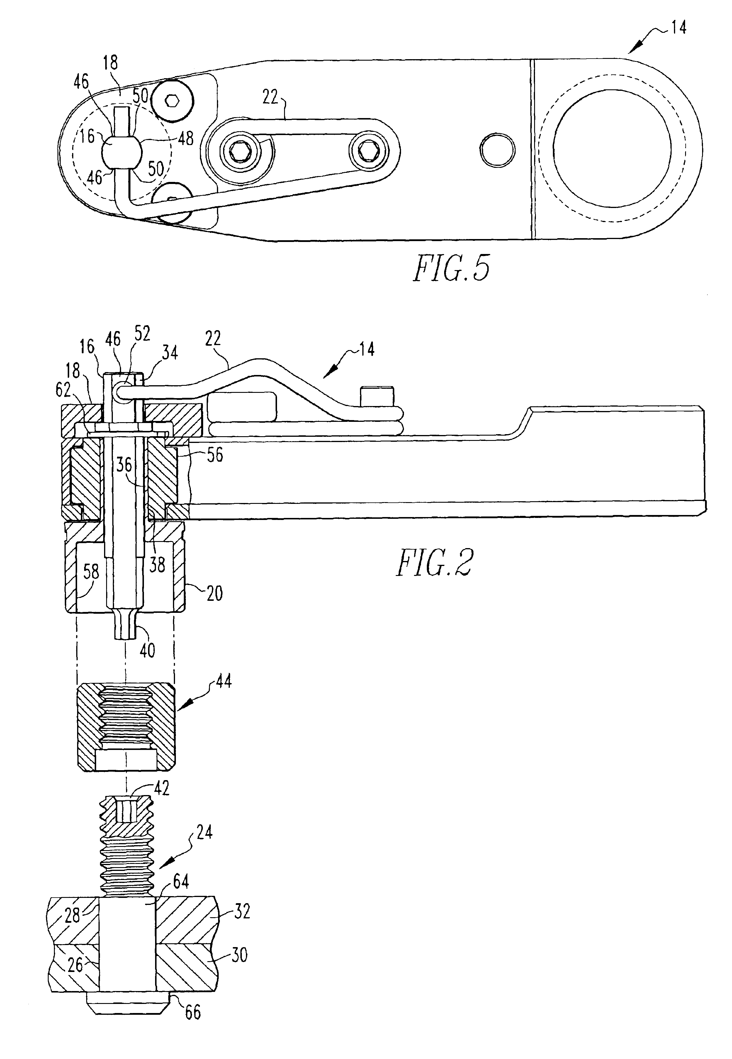 Key and key holder for fastener installation tool