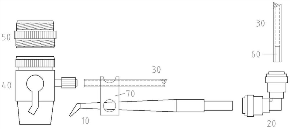 Device and method for cleaning teeth with water pressure