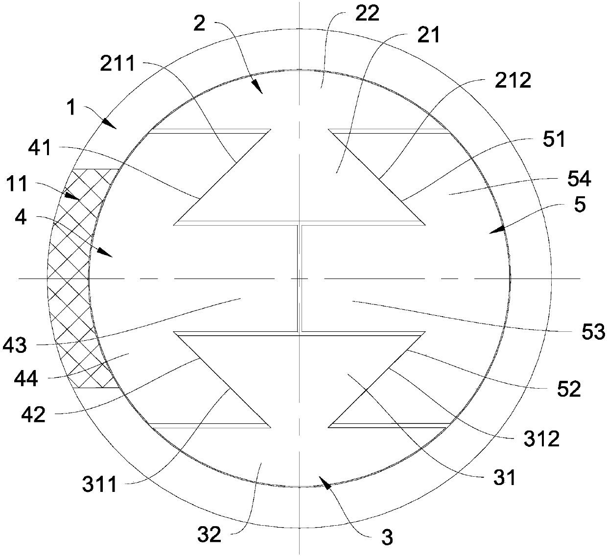 Self-tightening round tube hoop tension testing device capable of keeping curvature of round tube