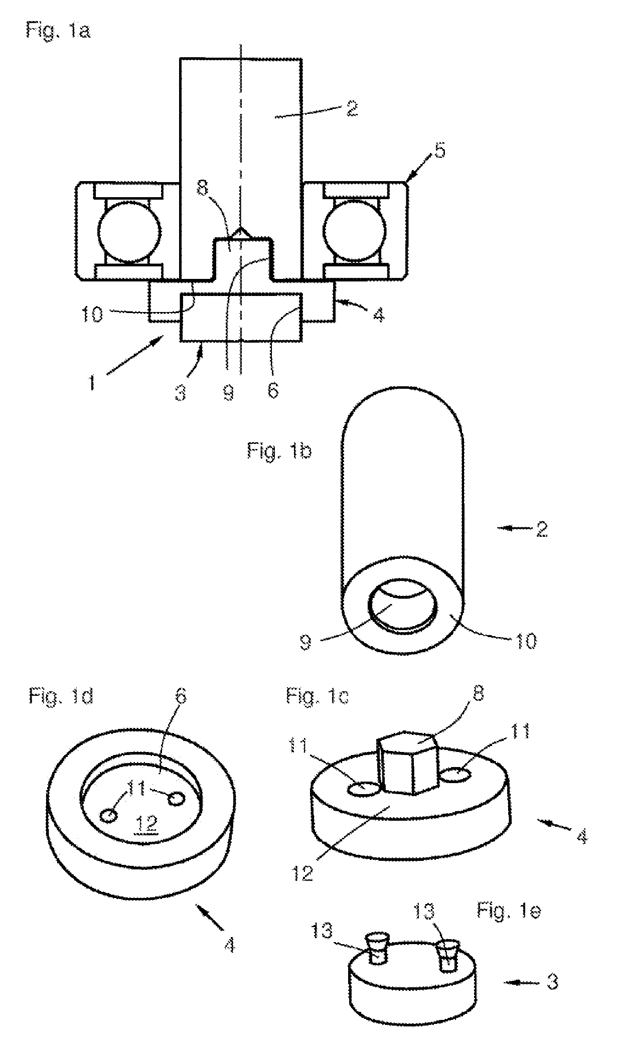 Magnet and adapter assembly for mounting on a shaft end of an electric drive