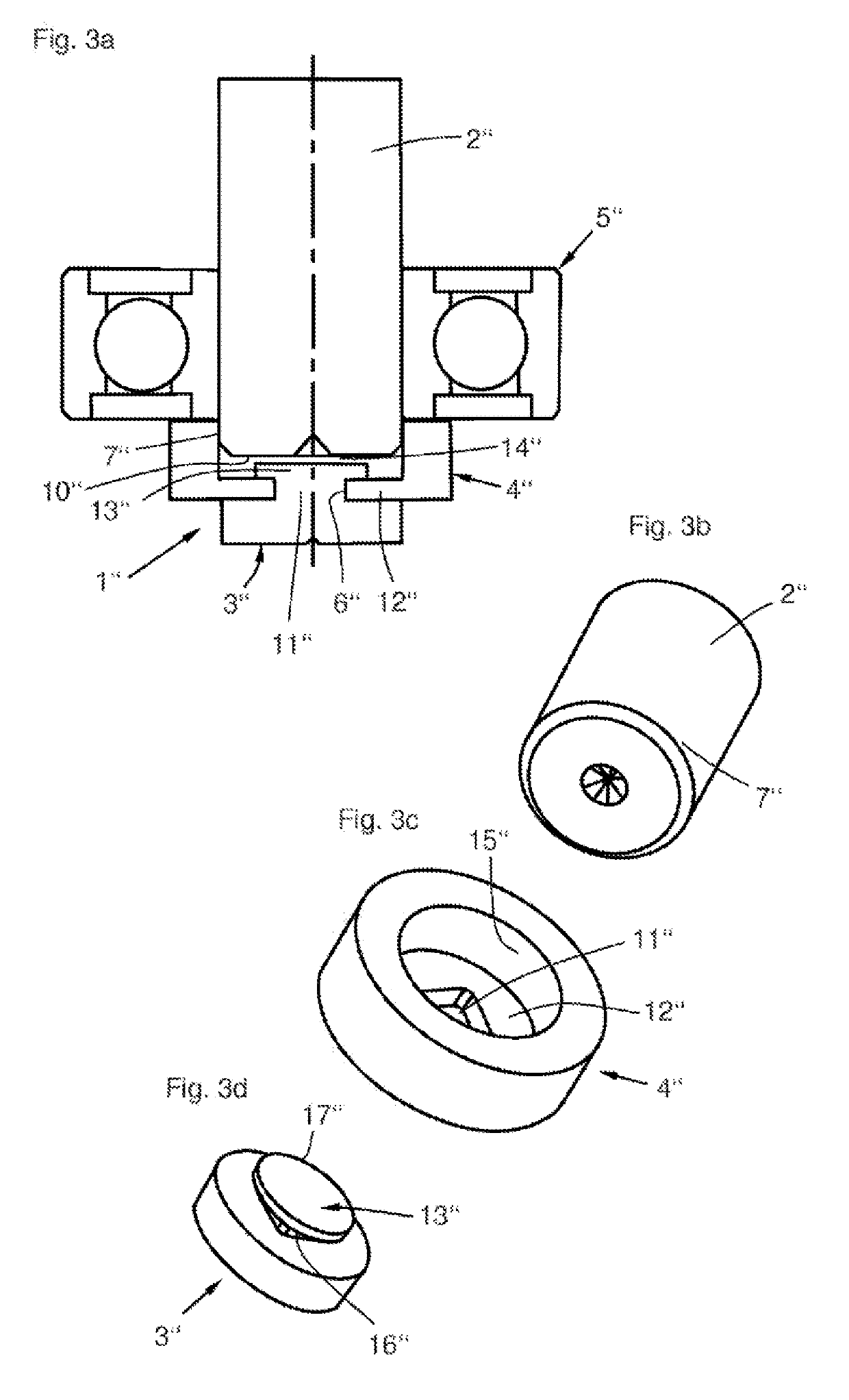 Magnet and adapter assembly for mounting on a shaft end of an electric drive