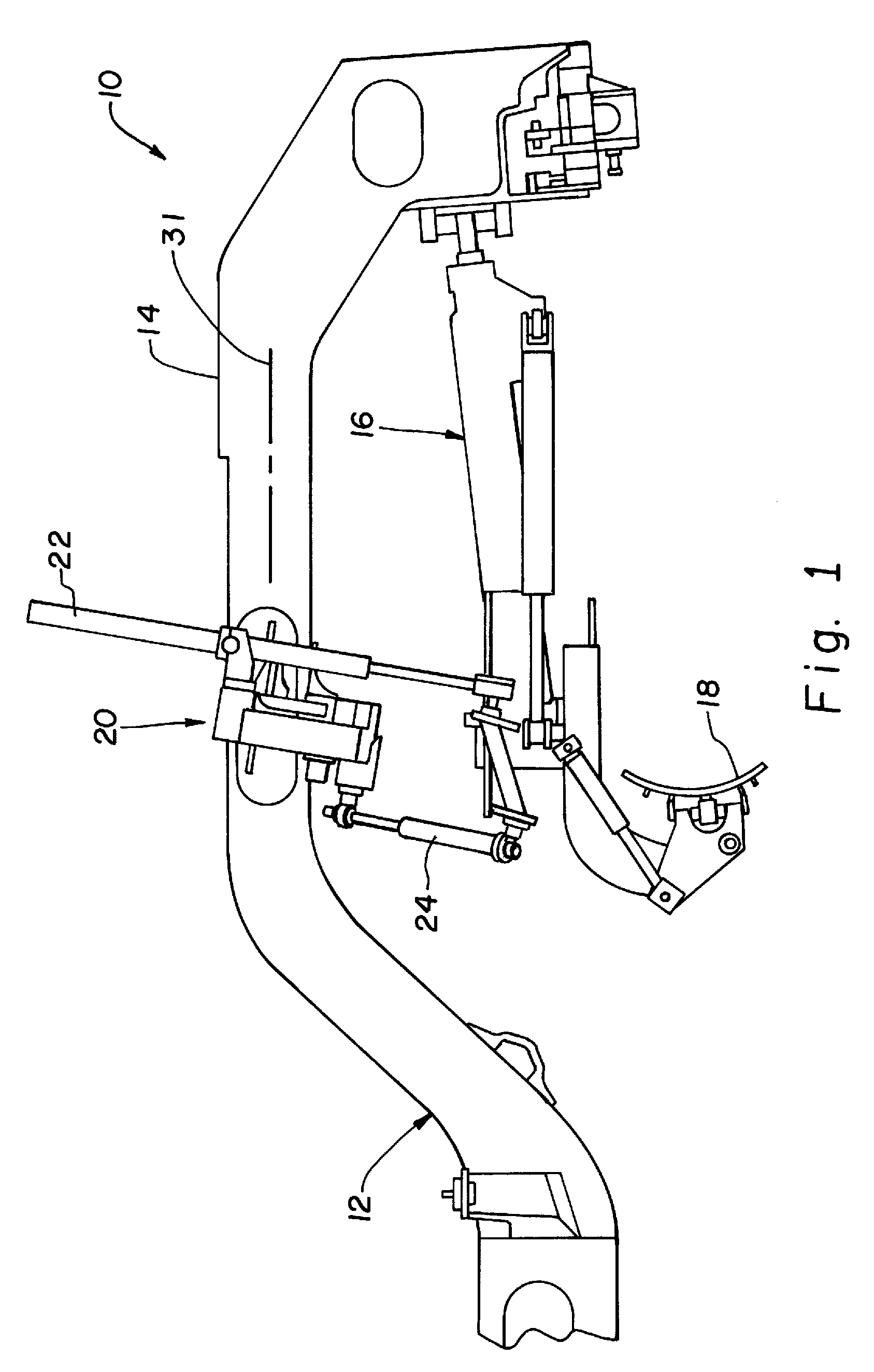 Bottom mount blade positioning assembly for a motor grader