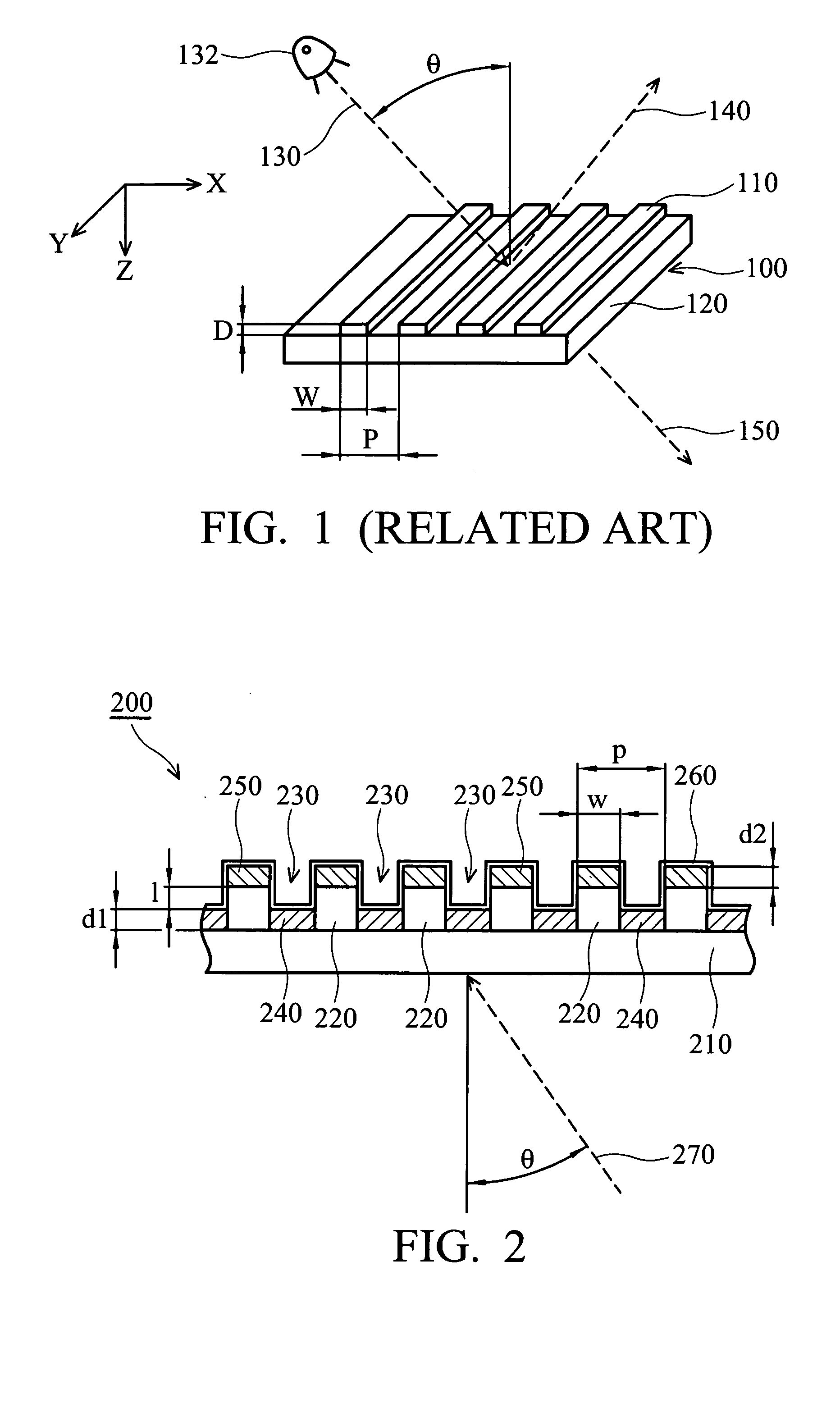 Wire grid polarizer with double metal layers