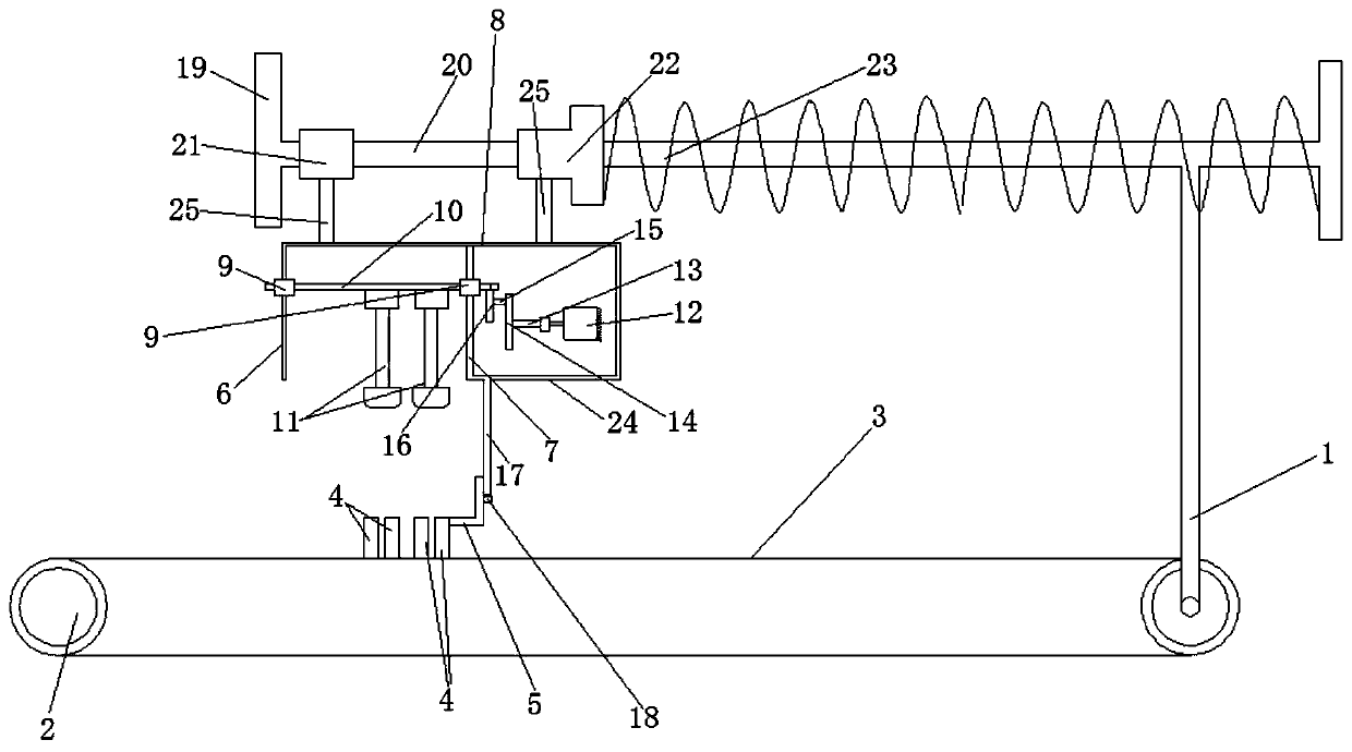 A device for cutting papaya semi-automatically