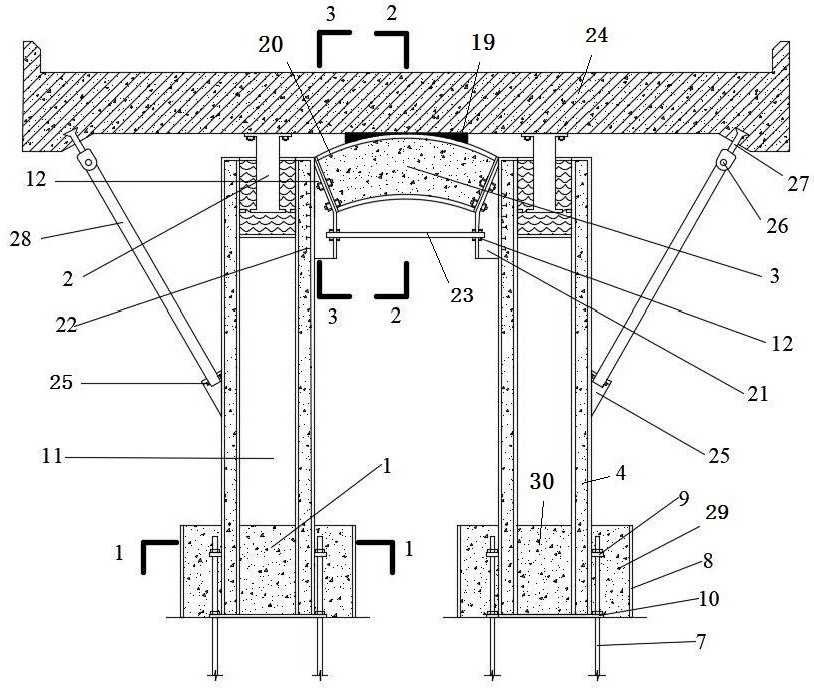 Self-resetting, anti-overturning and efficient damping system for viaduct and construction method thereof