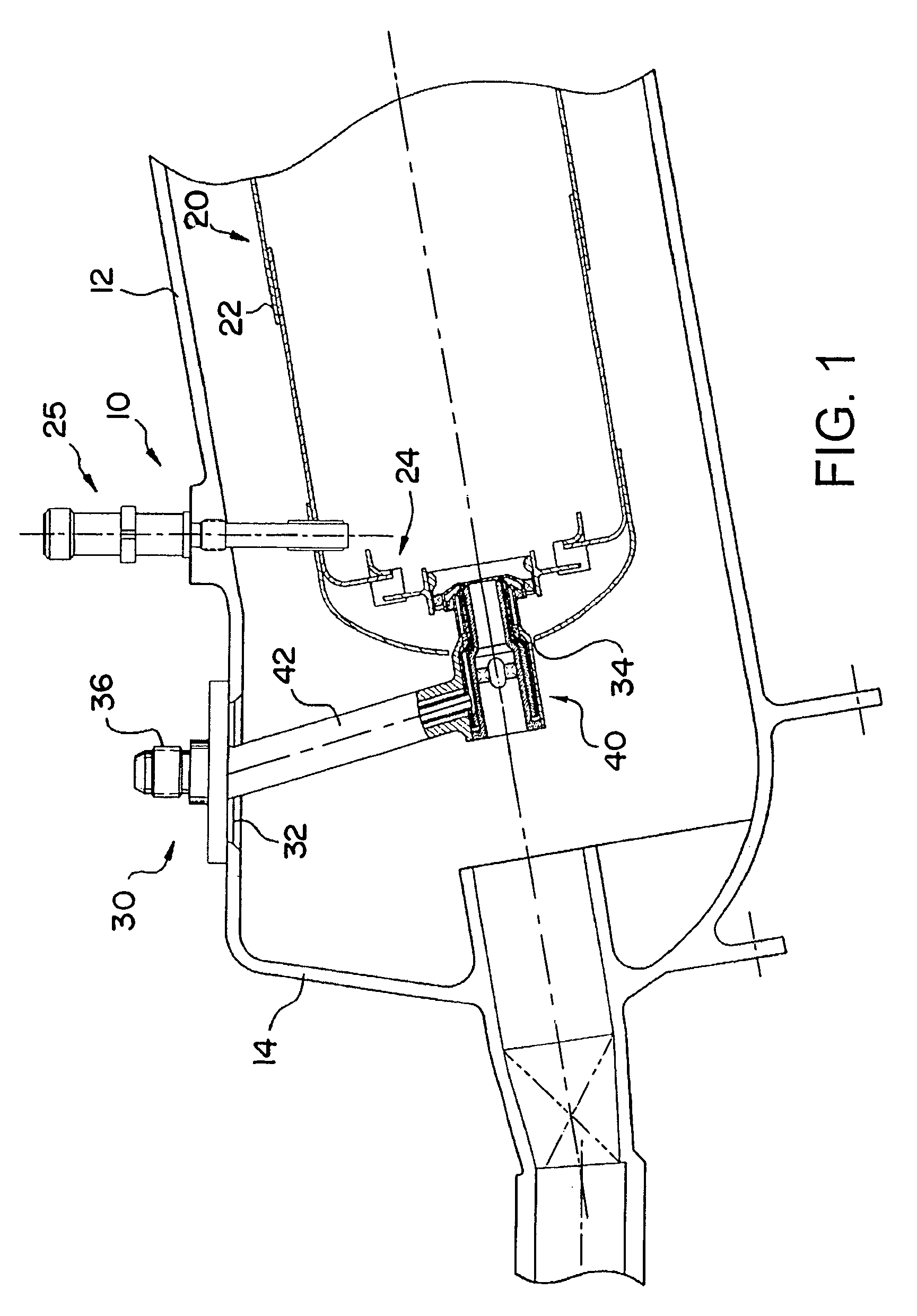 Fuel injector nozzles, with labyrinth grooves, for gas turbine engines
