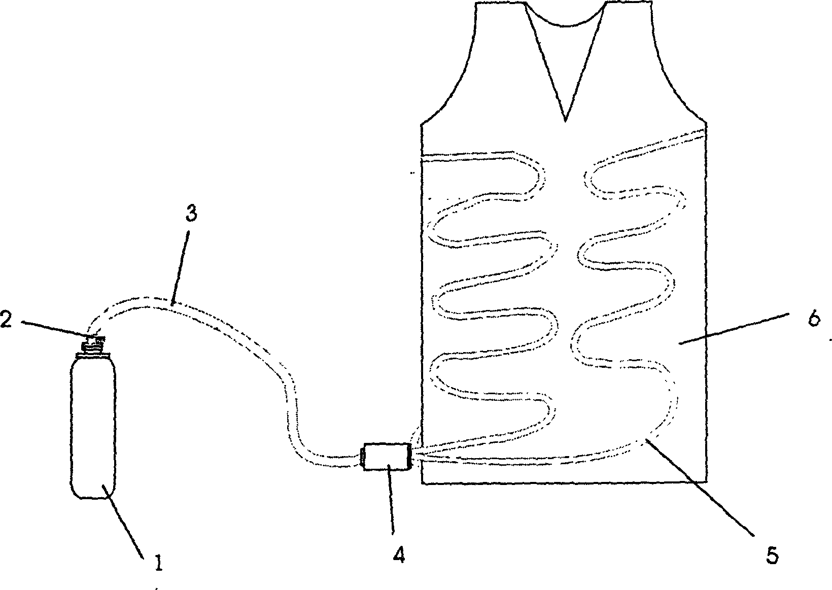 Cooling clothing, and cooling method thereof