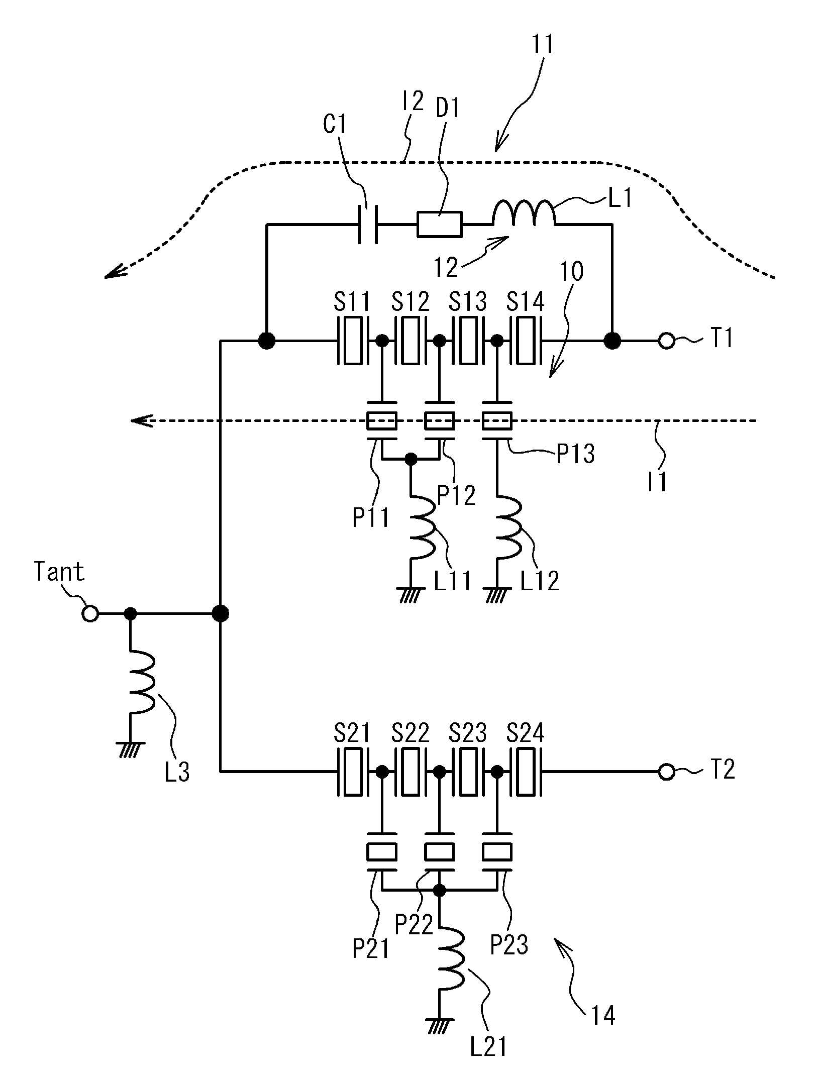 Filter circuit, duplexer and RF module