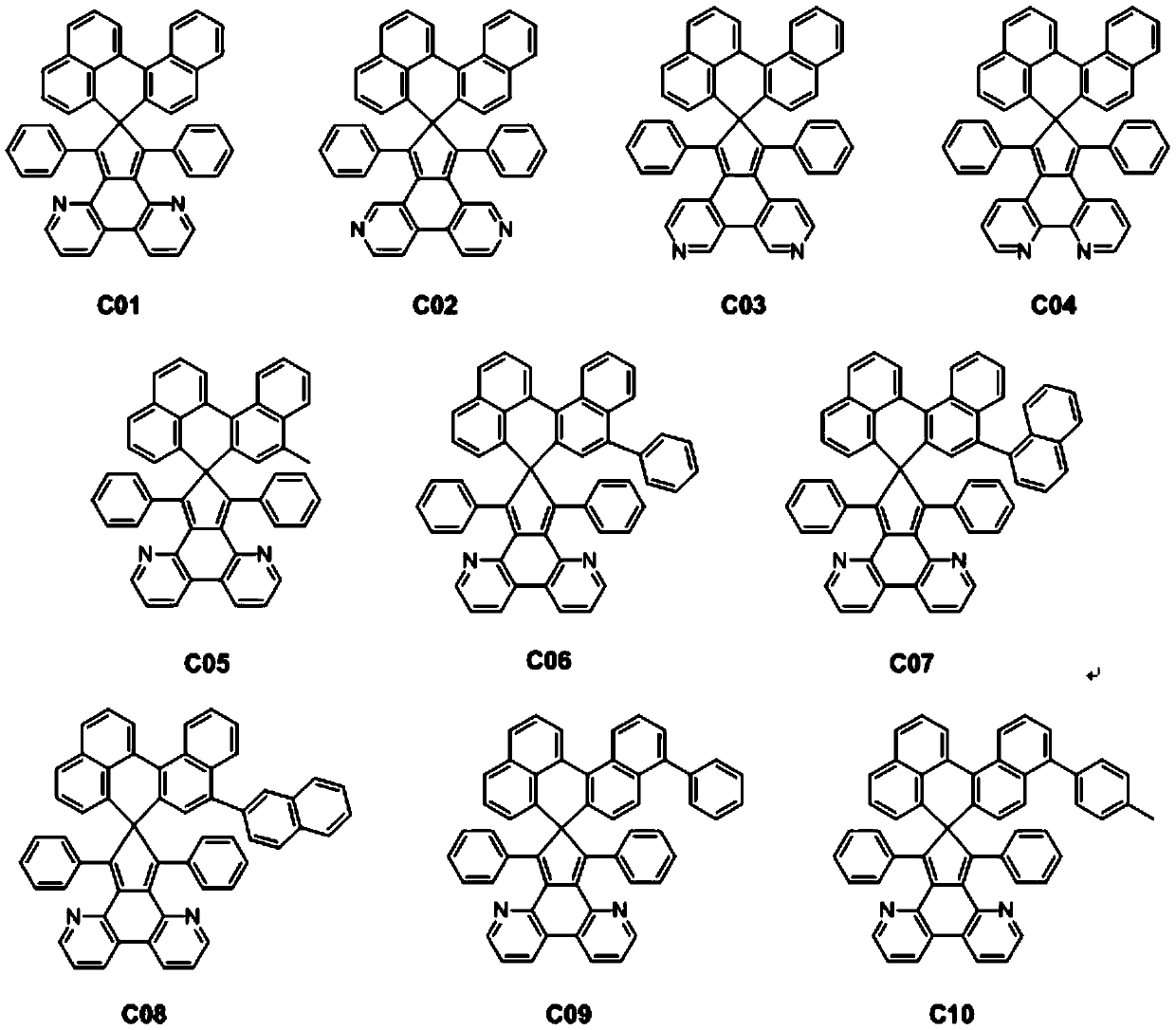 Blue light-emitting OLED material and its application