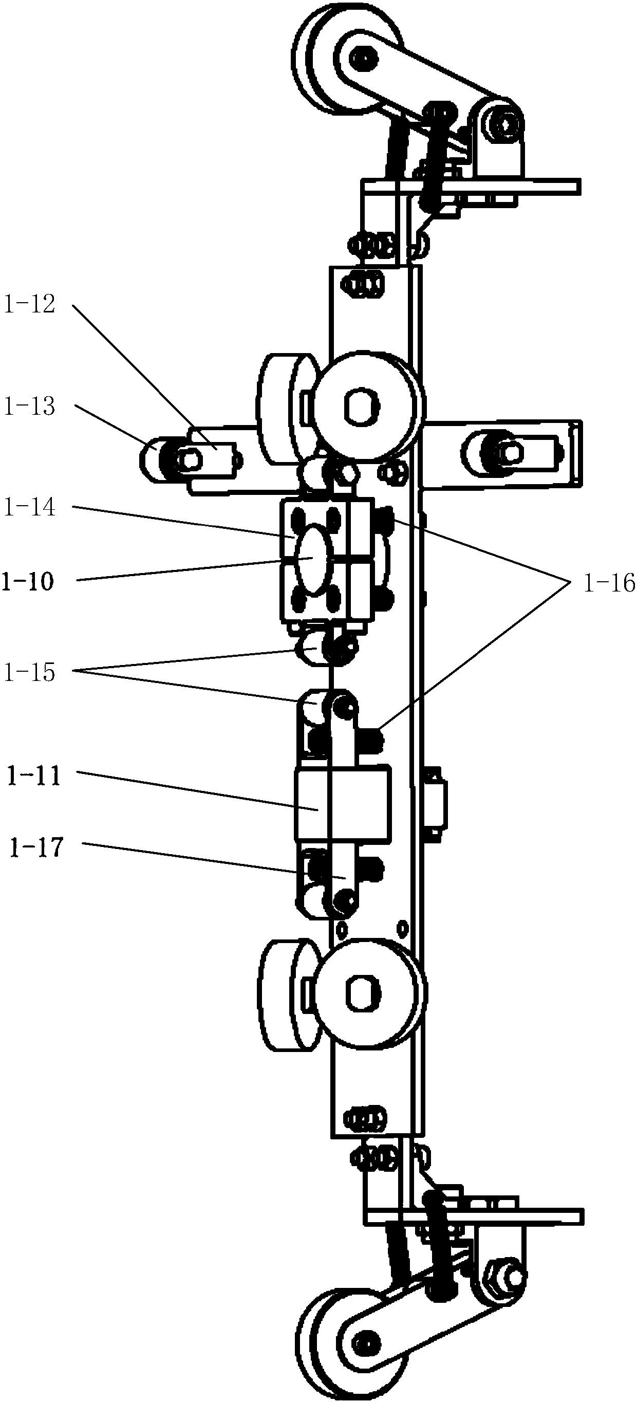 Wall climbing car specially for water cooled wall thickness measurement