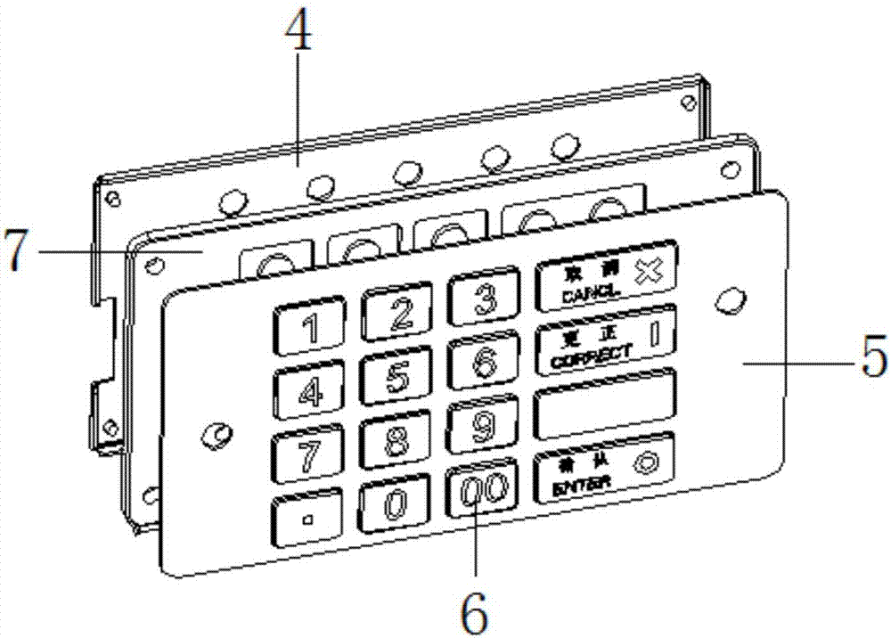 Key module based on fluorescence identification, preparation method and code keyboard