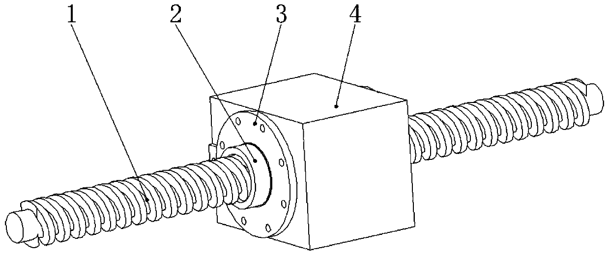 A nut-driven hydrostatic screw pair